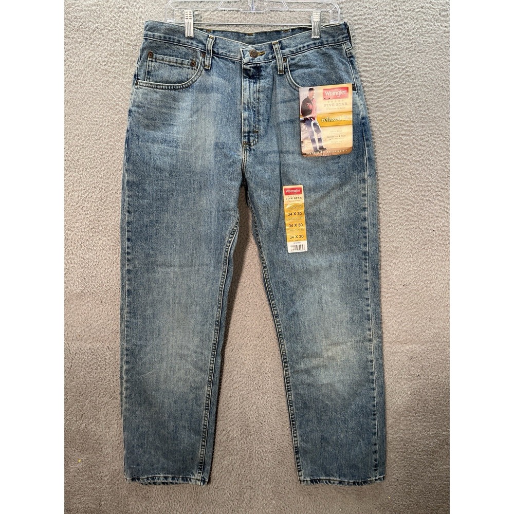 Wrangler Jeans‎ Mens 34x30 Blue Relaxed Fit Straight Workwear Western Barn Chore